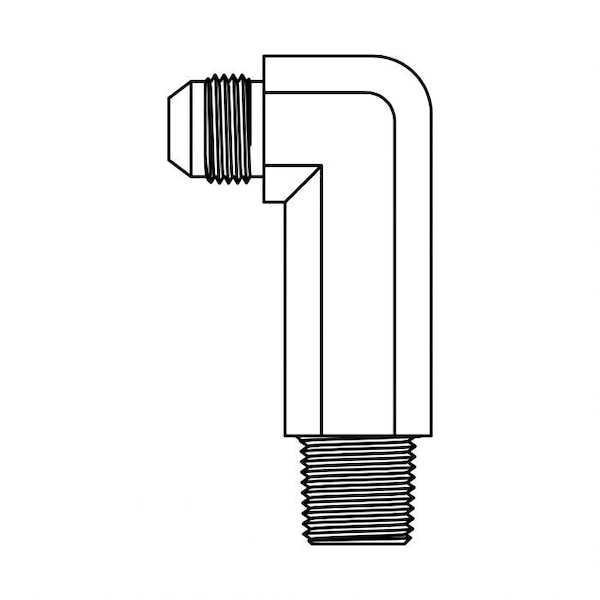 Hydraulic Fitting-Steel06MJ-08MP 90 EX LONG 2.87